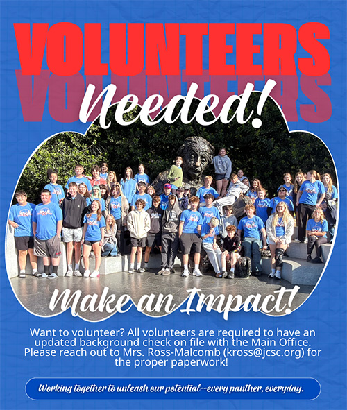 Volunteers Needed! Make an Impact! flyer